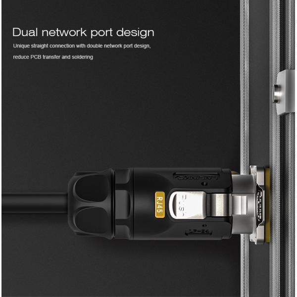 CNLINKO LP24 RJ45 Waterproof Connector LED Display Connector IP68 Waterproof Rj45 Connector