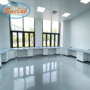 China Grey Modular Chemistry Lab Workbench Alkali Resistant Multi Function wholesale