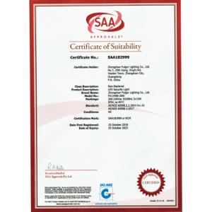 Zhongshan Fulgorled Co., LTD Certifications