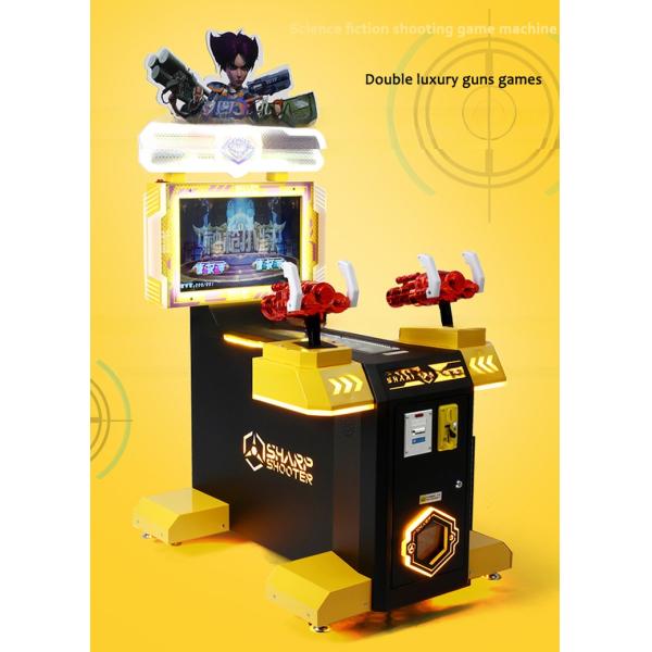 Front view of Coin Op Shooter Arcade Cabinet