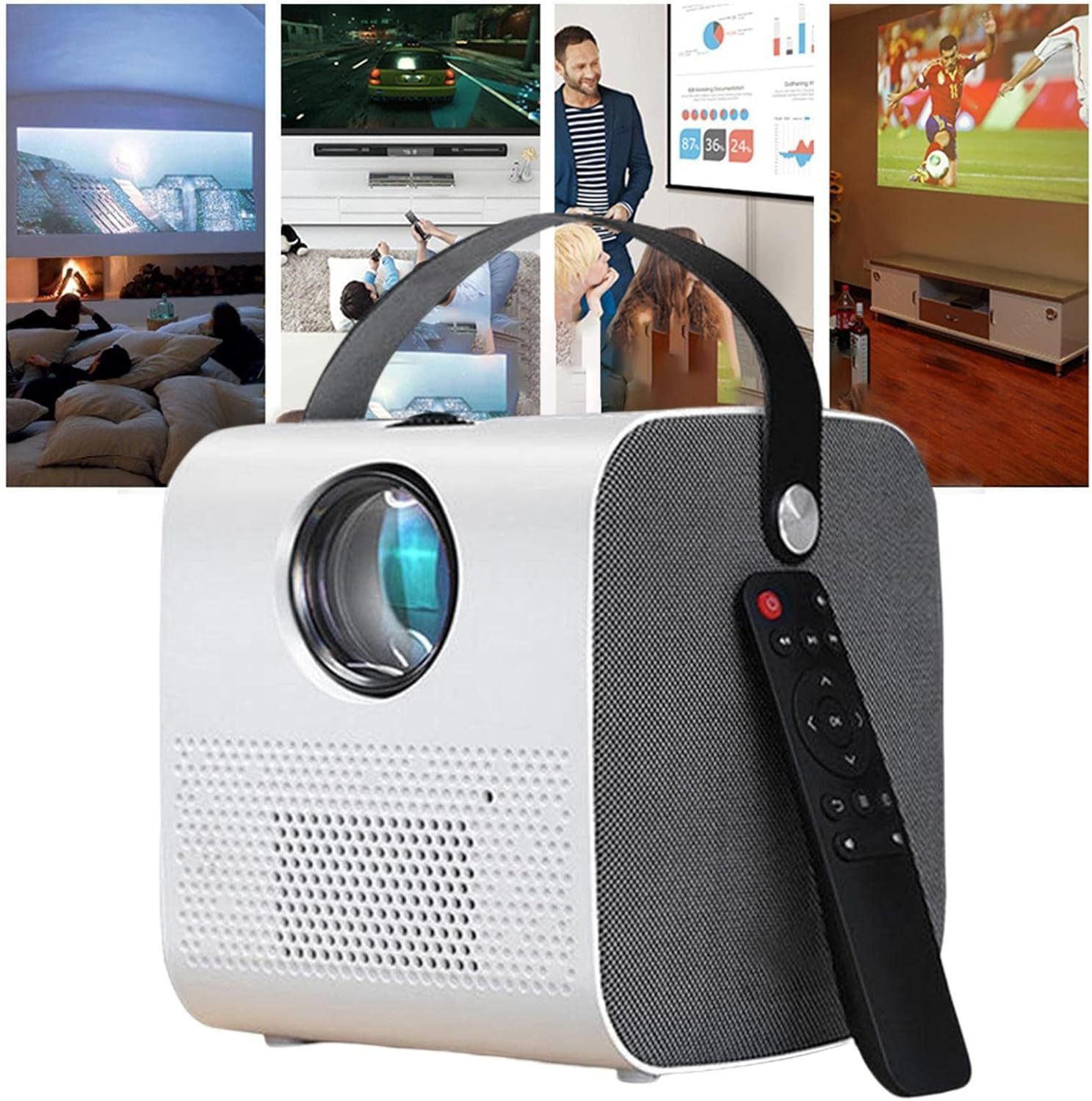 Q3 Mini Portable Android Smart Projector 720P Classic Handle Easy Carry
