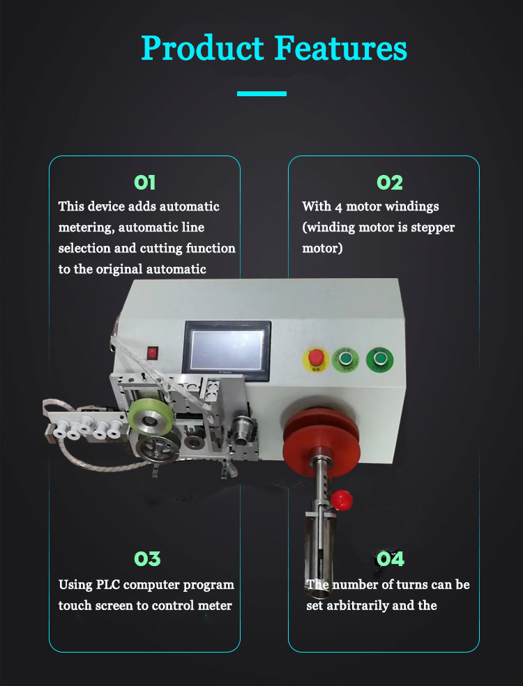 Non-Standard Round Outer Diameter Desktop Type Automatic Meter Cutting Wire Winding Machine