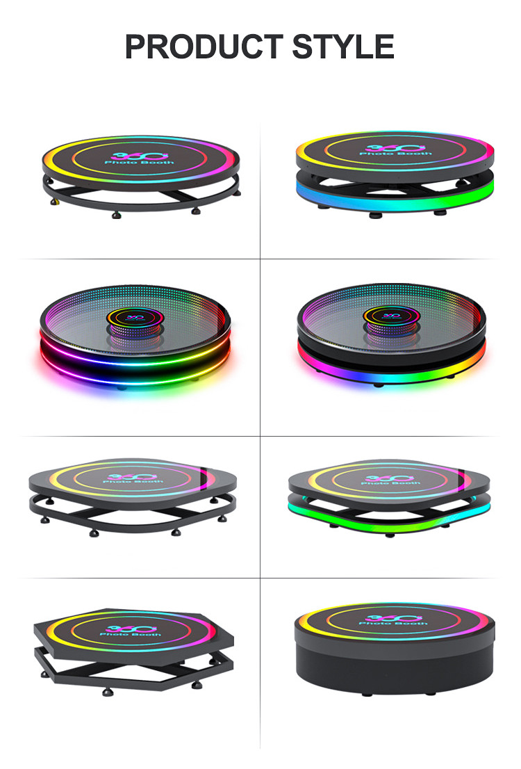 Automatic Spinning 360 Camera Booth Live Broadcast Spin Booth 360 Degree Portable