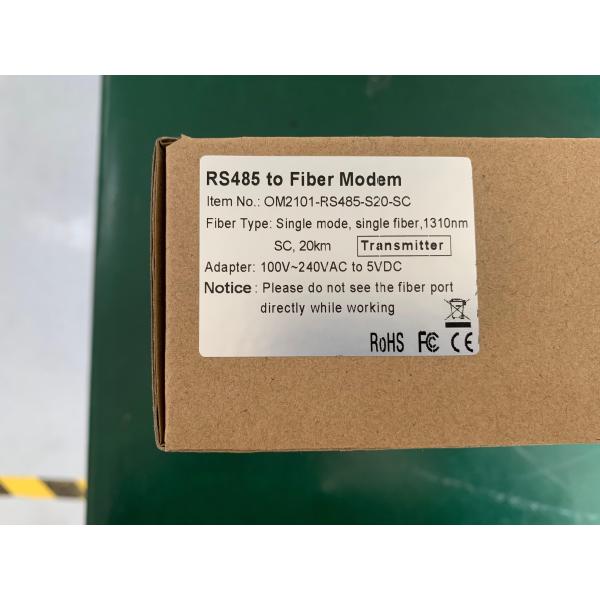 RS232 Serial Converter Multimode Fiber Optic 850nm Duplex SC Port Wall Mounted