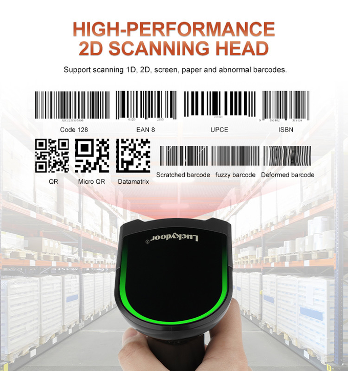 Data Matrix Wired Handheld CMOS QR Code Reader Portable USB 1D 2D Barcode Scanner
