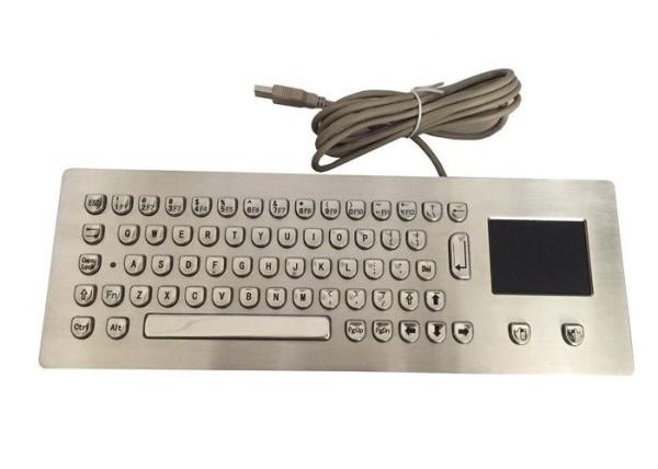 Quality Italian Ergonomics Panel Mount Keyboard 66 Keys Built In Touchpad For PC for sale