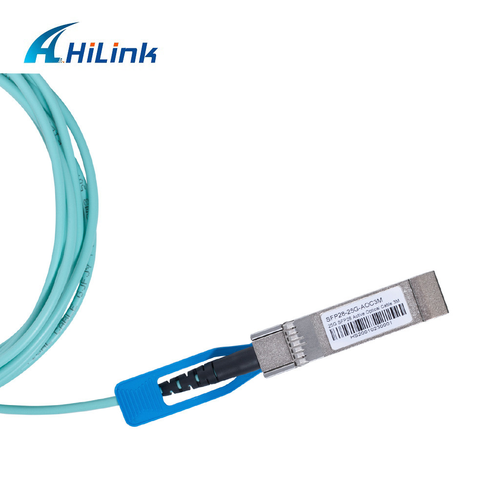 25G SFP28 Active Optical Cable DDM Network Cabling Direct Attach 25G AOC Cable