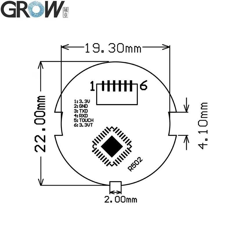 Grow K220+R502-a DC10-24V Two Relay Administrator/User Fingerprint Access Control Board