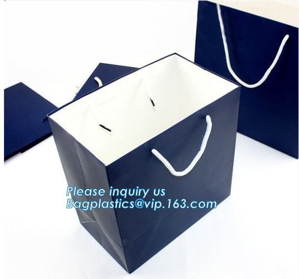 Fashion Custom Printing Luxury Gift Shopping Carrier Paper Bag With Your Own Logo Print,strong twisted handle black leat