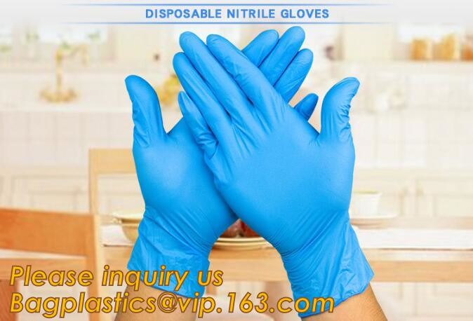 Medical Disposable Nitrile Coated Hand Gloves,Industrial Garden Working Resistant Disposable Nitrile Black Gloves BAGEAS