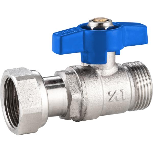 5401B Gas Stove Ball Valve Brass Supply Valve DN15 DN20 for Tap Water with Plastic Pipe Adapter x Flexible Female Nut