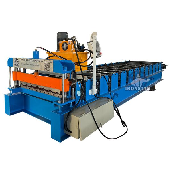 Quality 7 rib trapezoidal roofing sheet roll forming machine metal roof machine metal roof roll forming machine pbu panel roll forming machine for sale
