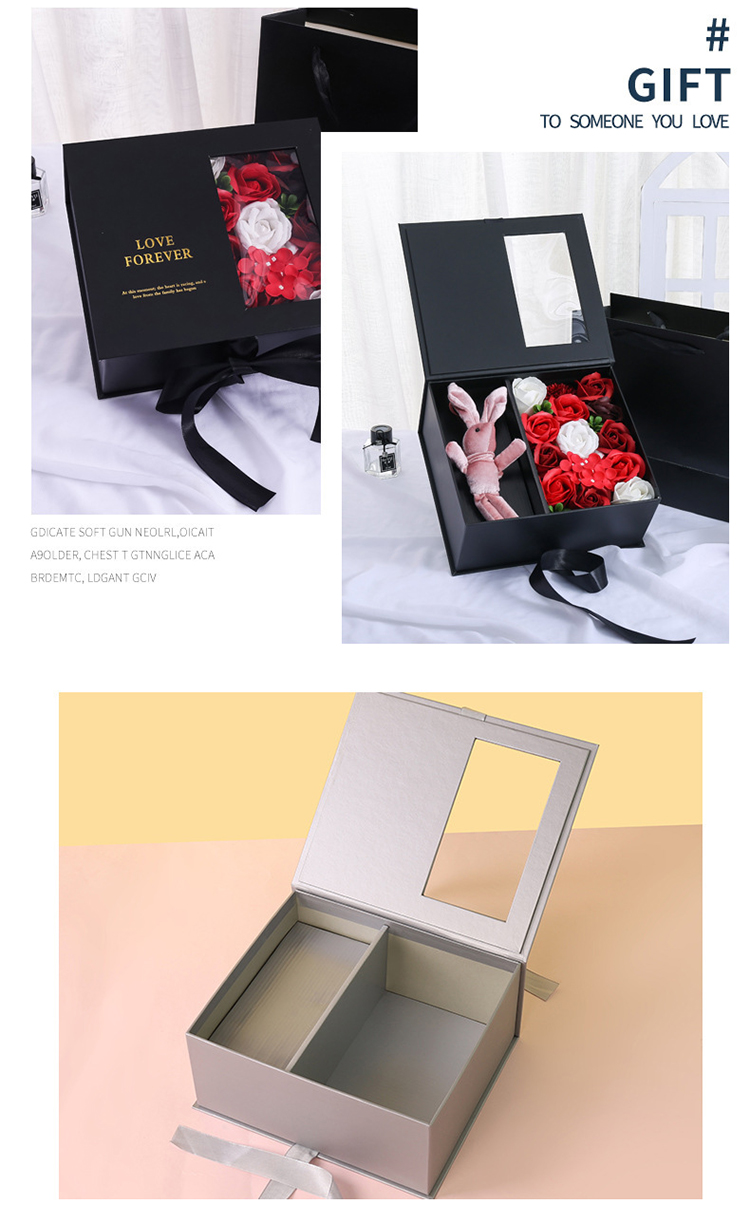 Ribbon Bow Cardboard Gift Packaging Box Bulk Flower Boxes