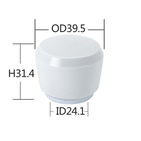 24 MM Inner Diameter Thick Wall Cap ABS Material Screw Cap