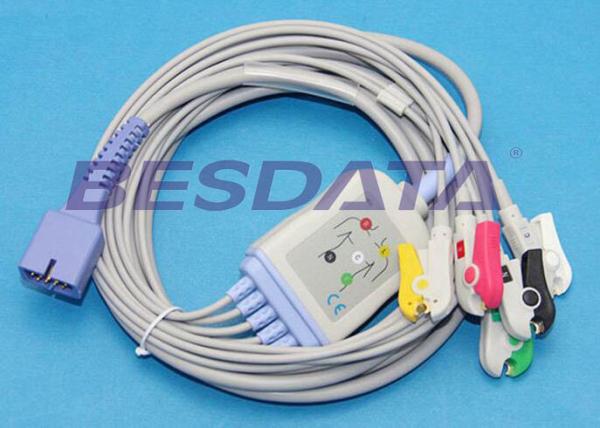 Quality Disposable 5 Lead ECG Placement , ECG Lead Clips IEC / AHA Standard TP3010 for sale