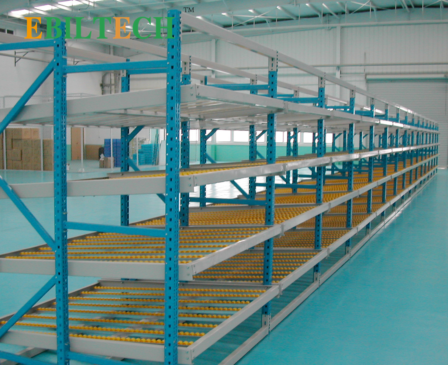 Warehouse Push Back Racking System Industrial First-In-Last-Out Operation Process