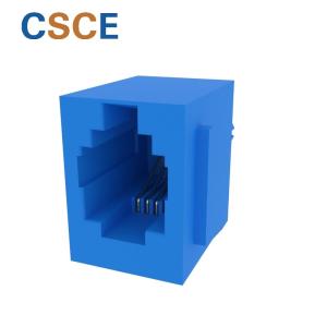 5222-E Series 4P4C UnShielded RJ11 Modular Jack With Brim 180 Degrees Insert Vertically