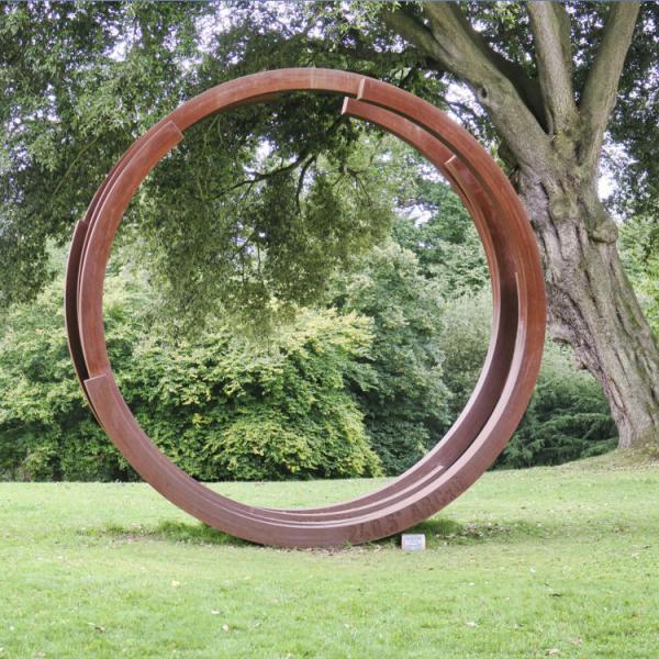 Outdoor Weathering Metal Art Garden Corten Steel Sculpture For Landscaping Project