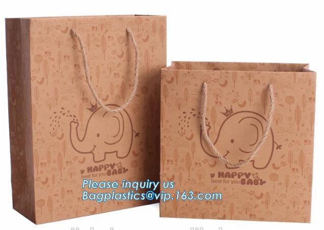 Custom paper bag with handle coated white paper bag printing pattern flower carrier bag,Flower carrier paper bags with d