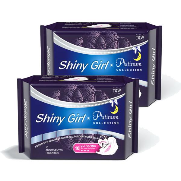 Cotton Women Sanitary Napkin Winged Disposable Period Pads 50ml / 80ml Absorption