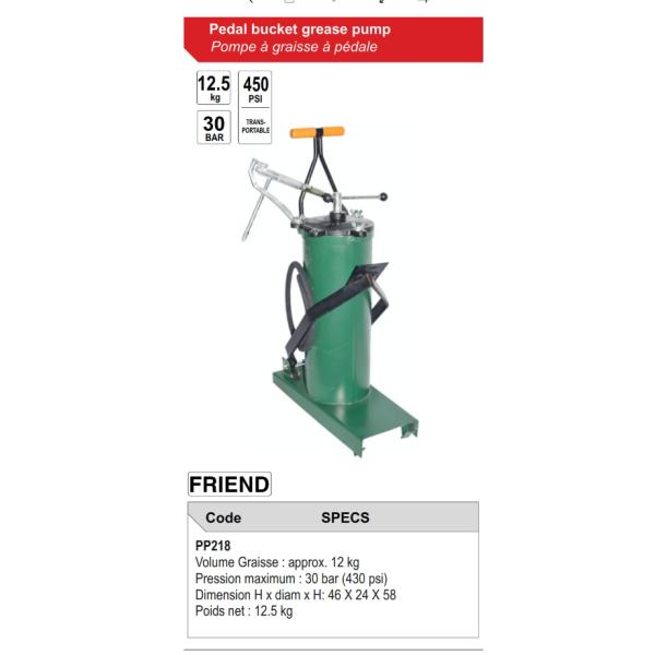 Pedal 12kg Electric 5 Gallon Bucket Grease Pump Oil Lubrication Stuff