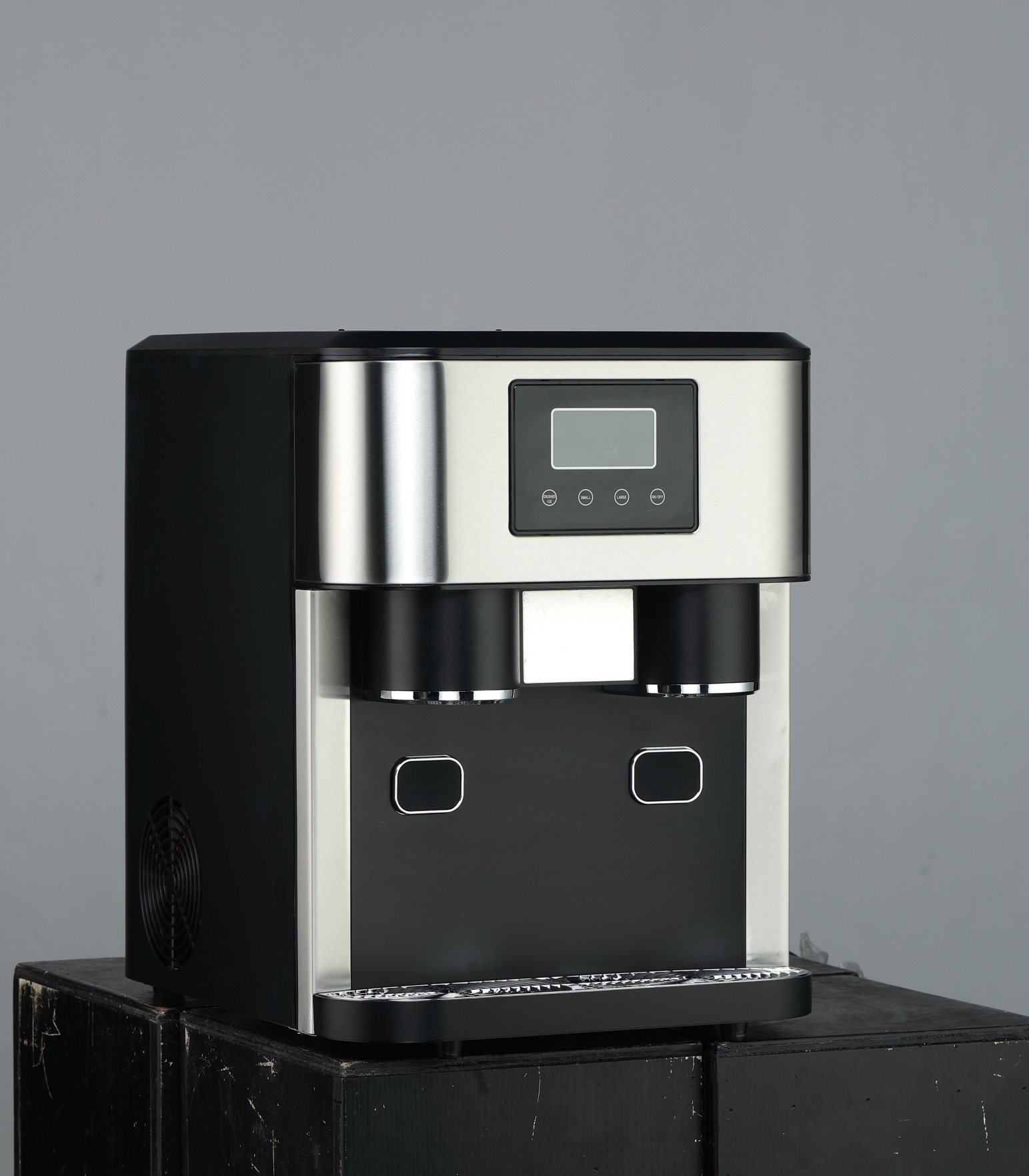 Ice Cube Maker Electric Stainless Steel 18kg Small Countertop Portable Ice Block Machine for Commercial Home
