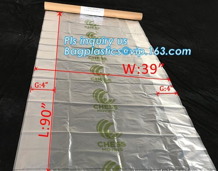 Customized Square Bottom or Side Guesst Plastic Protective Pallet Covers, 4 Mil Dust proof Clear Pallet Covers, BAGPLAST