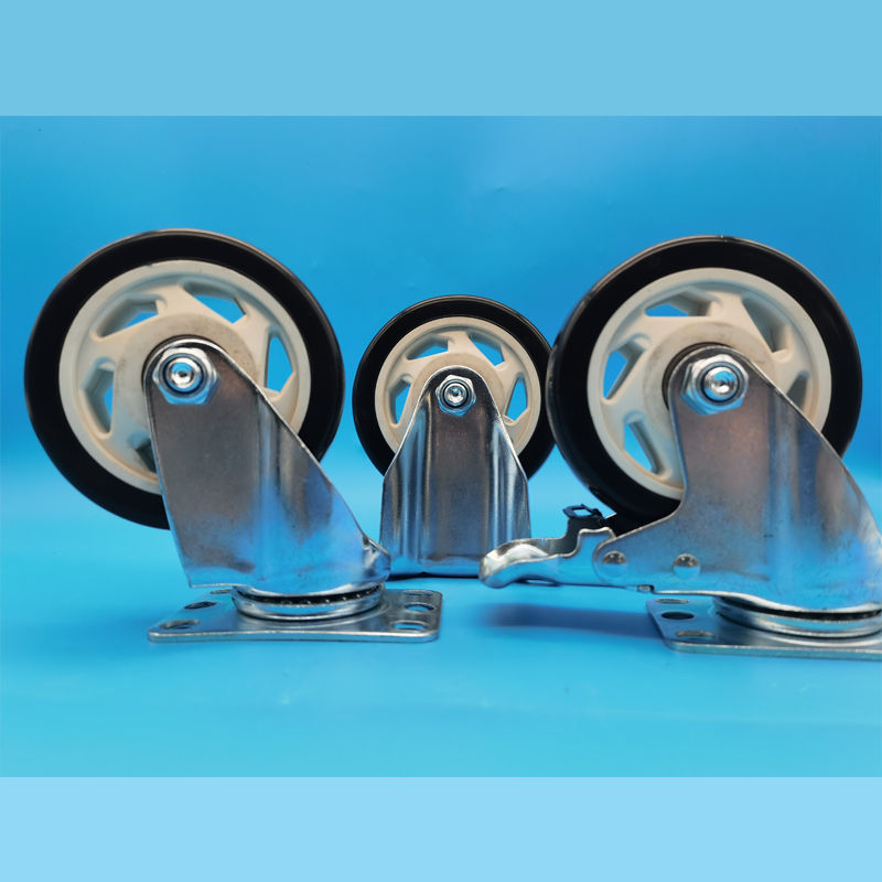 Polypropylene PP Medium Duty Casters Singel Wheels 5 " Castors Lockable Rigid Swivel Low Moisture Absorption.