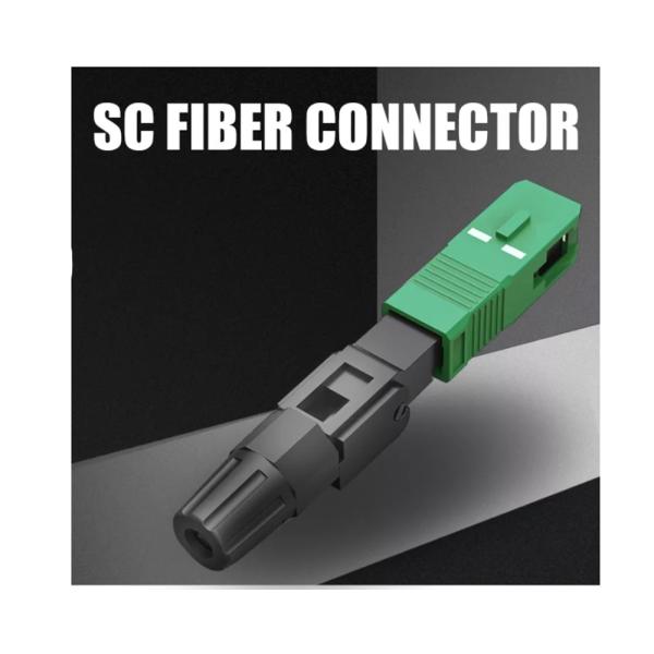 Singlemode Fiber Optic 3.0mm FTTH Products SC APC Fast Connector 60mm