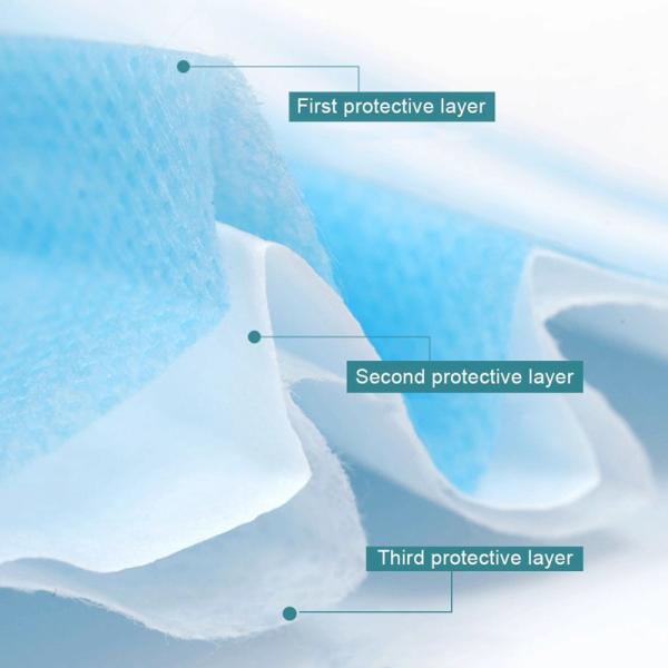 Three Layer Disposable Medical Face Mask With Earloop Anti Virus Dustproof