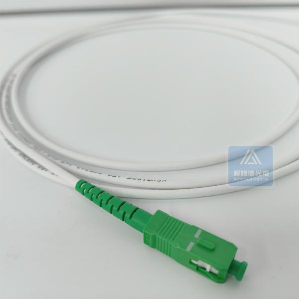 Simplex 3.0mm Spiral Armored Fiber Cable Single Mode Black LSZH FTTH Rodent Resistant