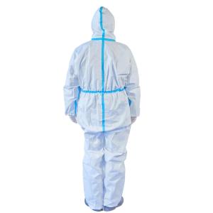 Latex Free Disposable Isolation Gown , Sterile Disposable Hooded Coveralls