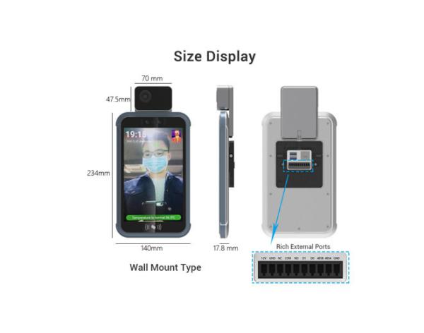 Quality 8 inch US Smart Health Code Scanner Use For Multi Country With Temperature Measuring for sale