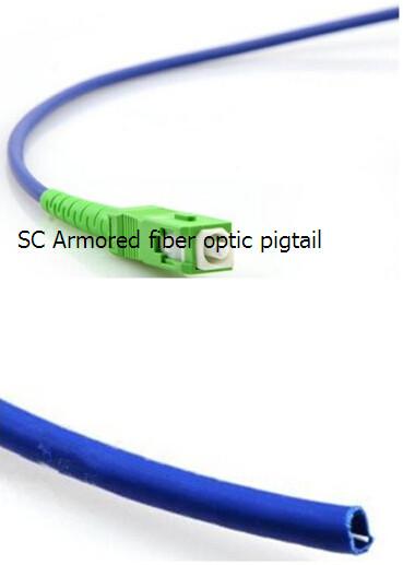 Quality Armored Fiber Optic Pigtails LC(sc)ST(fc) (UPC/APC) Single-Mode/multimode Simplex/Multimode for sale
