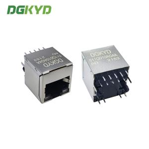 China Single Port 180 Degree 10P8C RJ45 Modular Connector Gigabit Ethernet Filter on sale