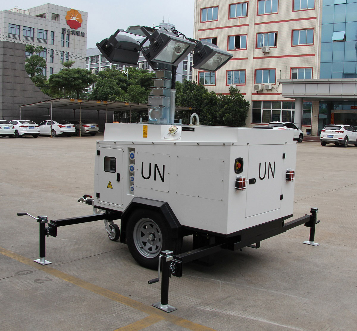 Trailer 10kva 10kw Portable Light Tower For Home Generator With Metal Halide 24V