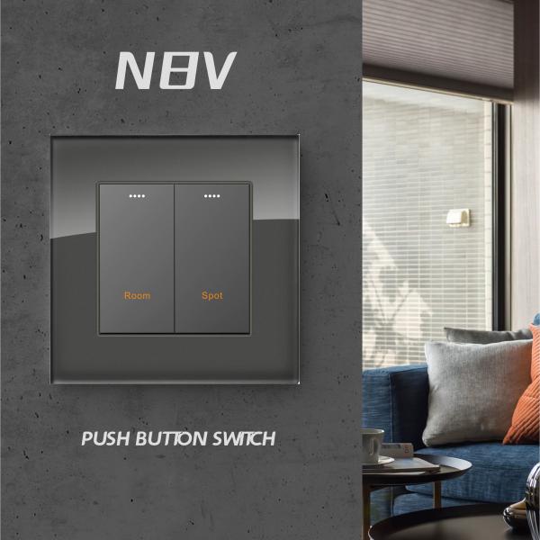 Quality Glass Panel KNX Wall Switch Home Automation System Tact Smart Wall Light Switches for sale