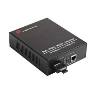 China PoE (PSE) 10/100 Base - TX To 100 Base - FX Media Converter Iron Material on sale