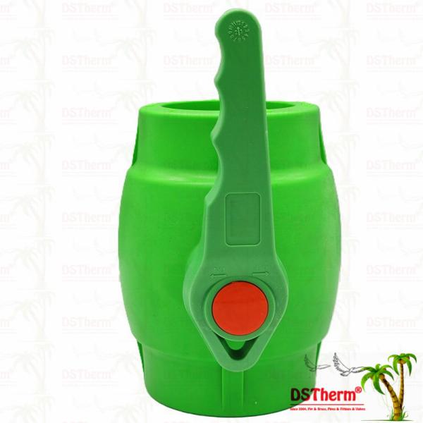 Quality PPR Plastic Ball Valve With Waving Handle And Brass Ball Ergonomic Waving Handle 20-63mm for sale