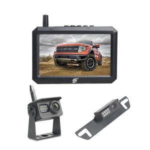 China IP69K Waterproof RV Rear View Camera Wireless Signal System With 2 Cameras wholesale