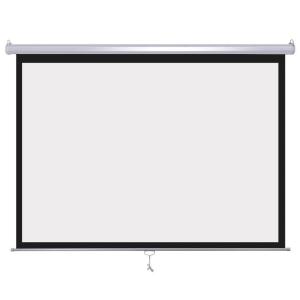 Manual Ceiling Mount Projection Screen With Self Locking 100 Inch Pull Down