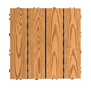 Wood WPC Composite Decking Tiles Rotproof Interlocking Wood Tiles
