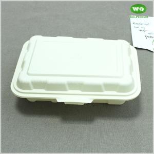 China Food Grade Corn Starch PP 9x6 Inch 2 Compartments Lunch  Box,Factory Offer Renewable Resources Disposable Containers wholesale