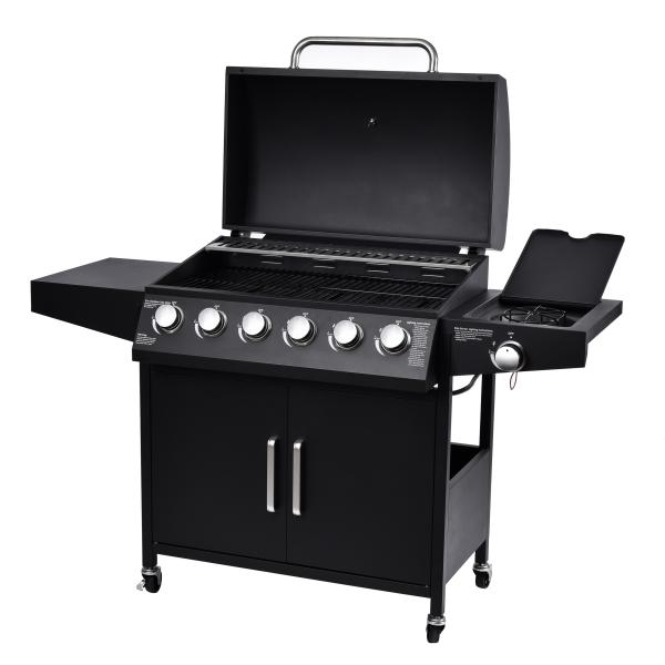 Outdoor Kitchen Cooking 6 1 Burners Gas Grills with Side Burner CE/TUV/LFGB Certified