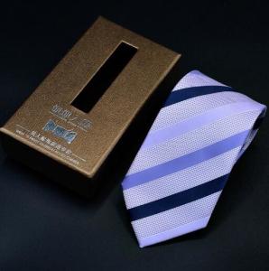 China custom printed luxury paper packaging necktie gift box with window and color customized wholesale