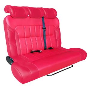 China Red Campervan Folding Bed Seat Customized Folding Van Seat With Seatbelt wholesale