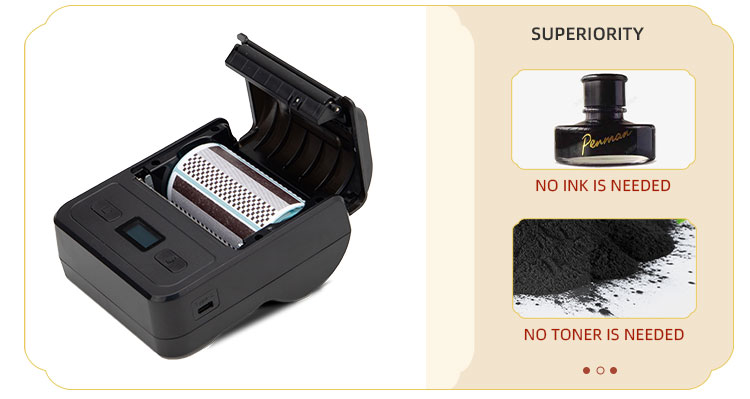 80mm Thermal Printer for Label Stickers Barcode Shipping iOS/Android Handheld Mobile POS
