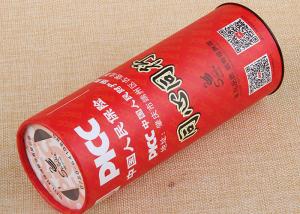 China Red Customized Label Printing Paper Tube Packaging for Arts and Gifts on sale