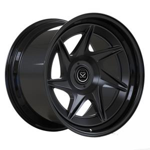 China Black Gloss Matte 2 Piece Forged Step Lip Rims 20inch For Porsche Cayman wholesale