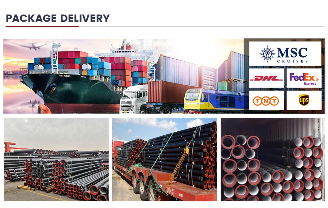 80mm 100mm Professional ISO2531 En 545 En 598 Tyton K9 K8 K7 Push-in Joint Centrifugal Casting Ductile Iron Pipes